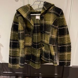 Green Plaid Wool Jacket